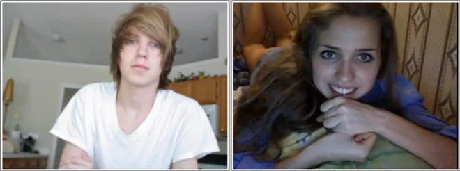 Девушка общается с парнем в видеочате